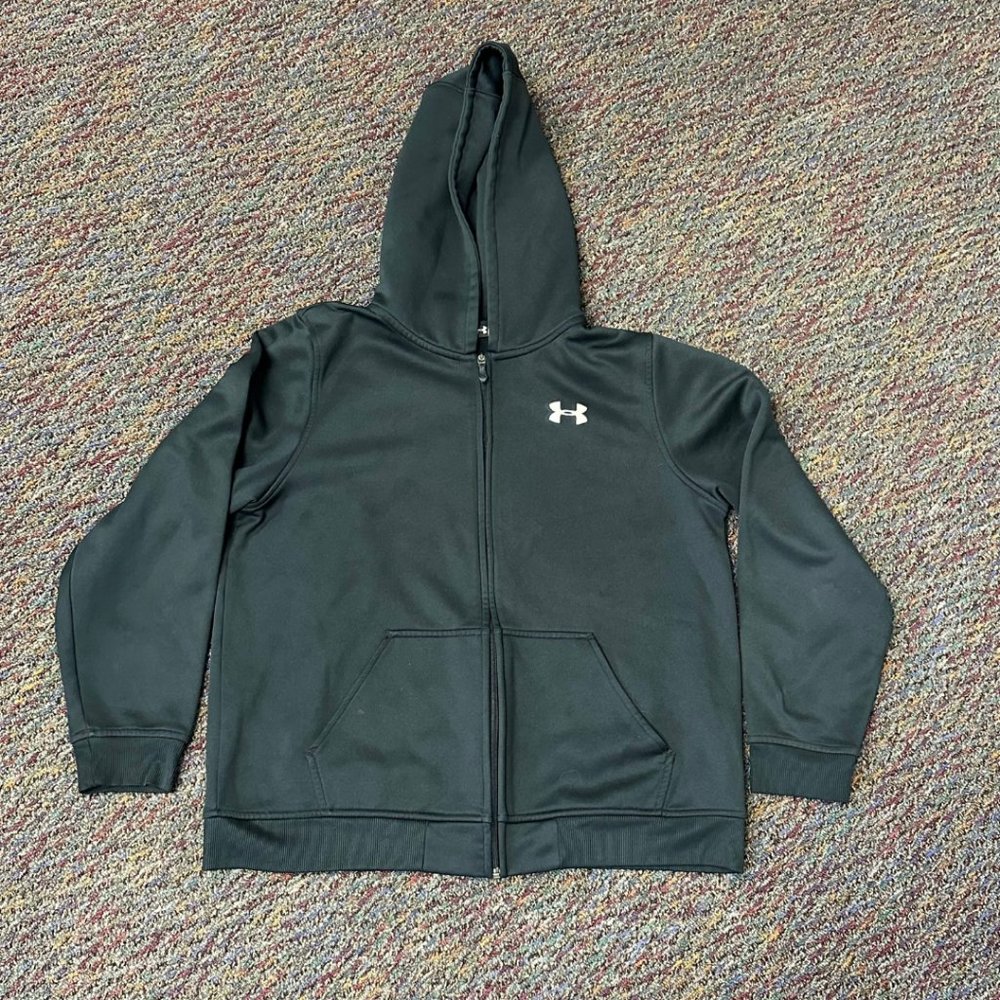 Under Armour Black Zip Jacket, Youth XL